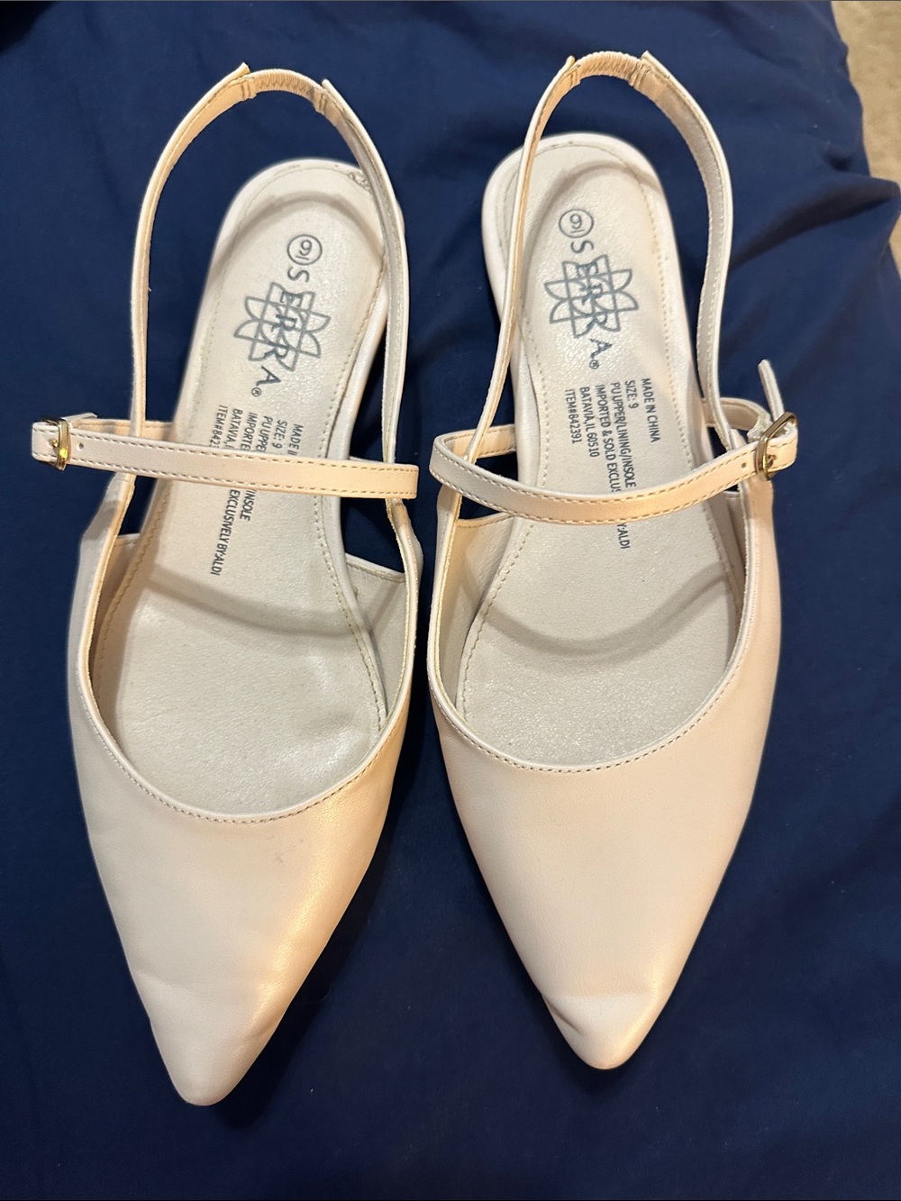 Serra Women's Pointed Slingback Flats in Beige